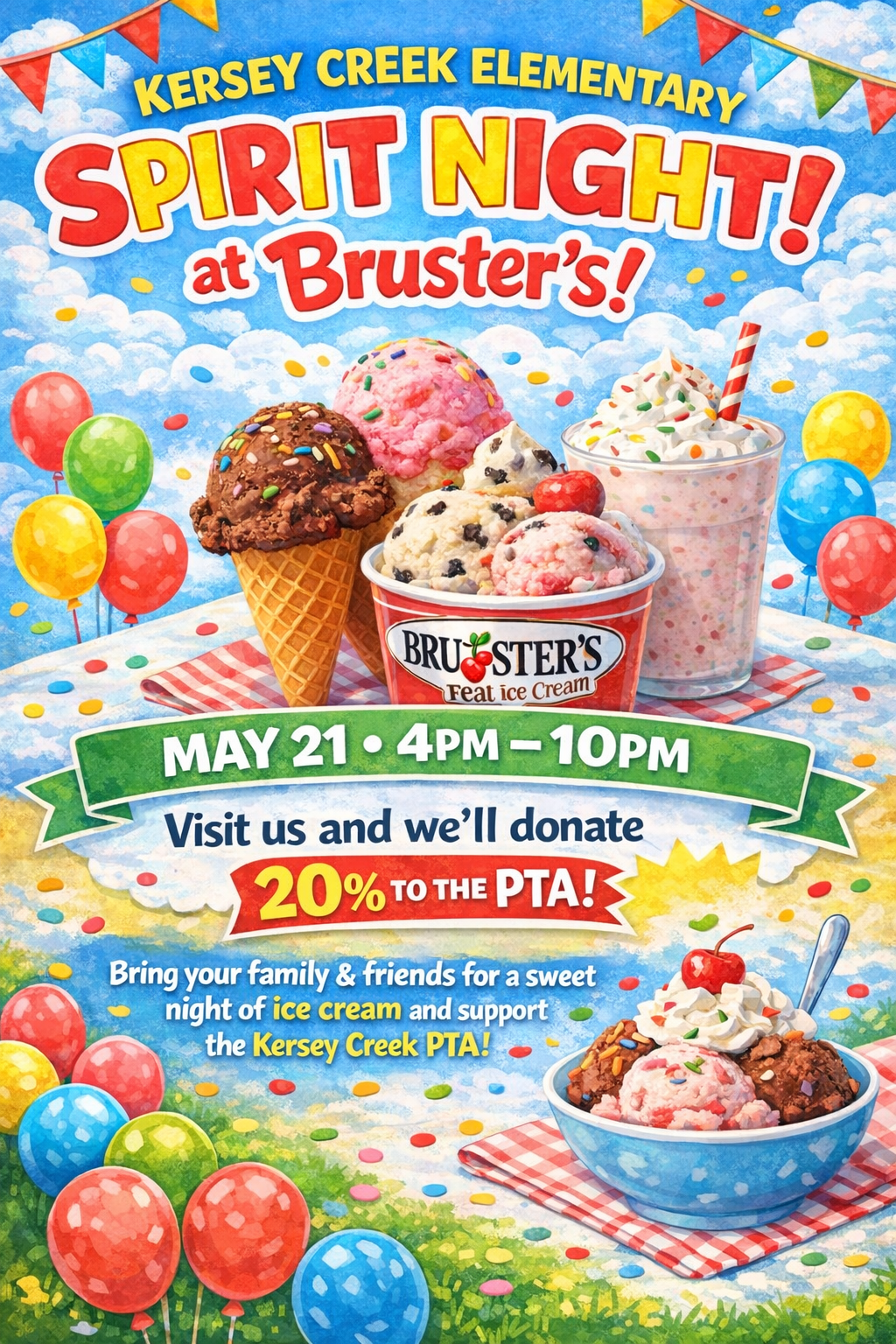 Bruster's Ice Cream Spirit Night