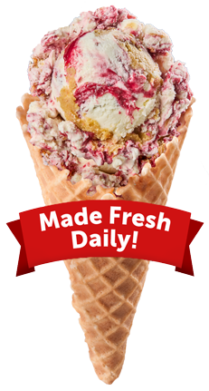 Scoop of Black Raspberry Cheesecake with Graham Ice Cream
