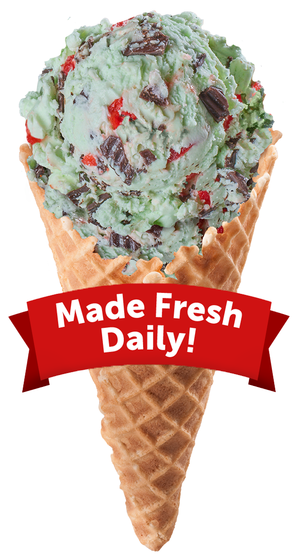 Scoop of Spumoni Ice Cream