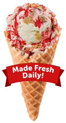 Scoop of Strawberry Cheesecake with Graham Ice Cream